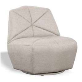 Tomlin - Contemporary Grey Woven Fabric Accent Chair