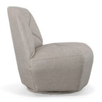 Tomlin - Contemporary Grey Woven Fabric Accent Chair