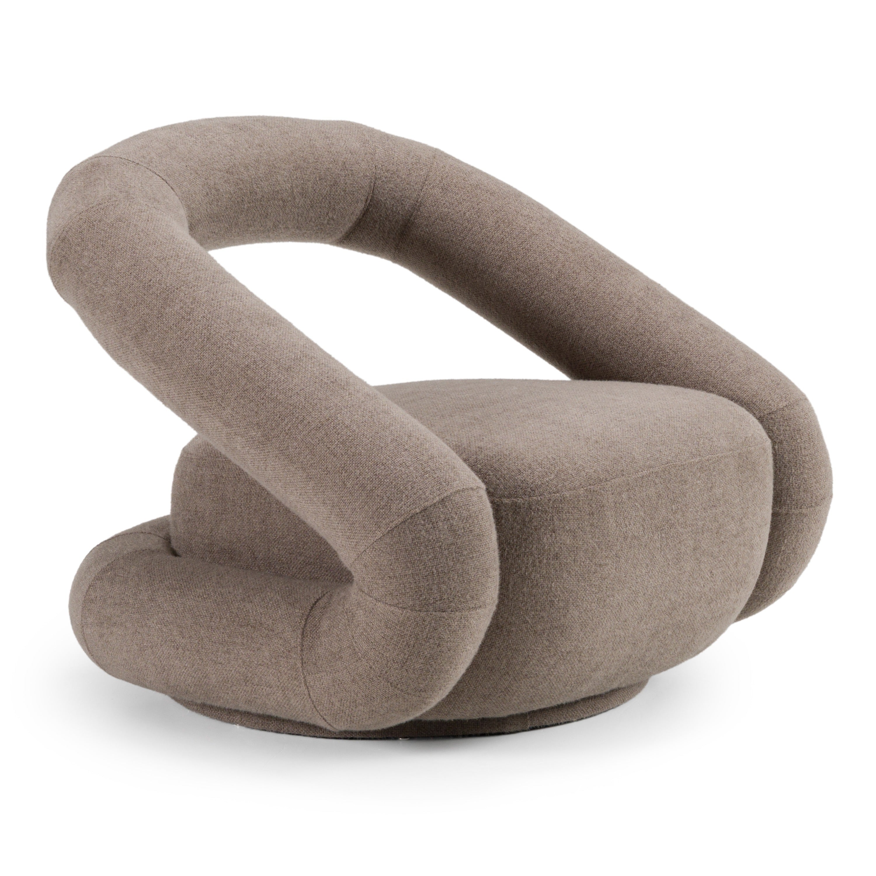 Divani Casa Tony - Modern Brown Fabric Swivel Accent Chair