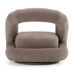Tony - Modern Brown Fabric Swivel Accent Chair
