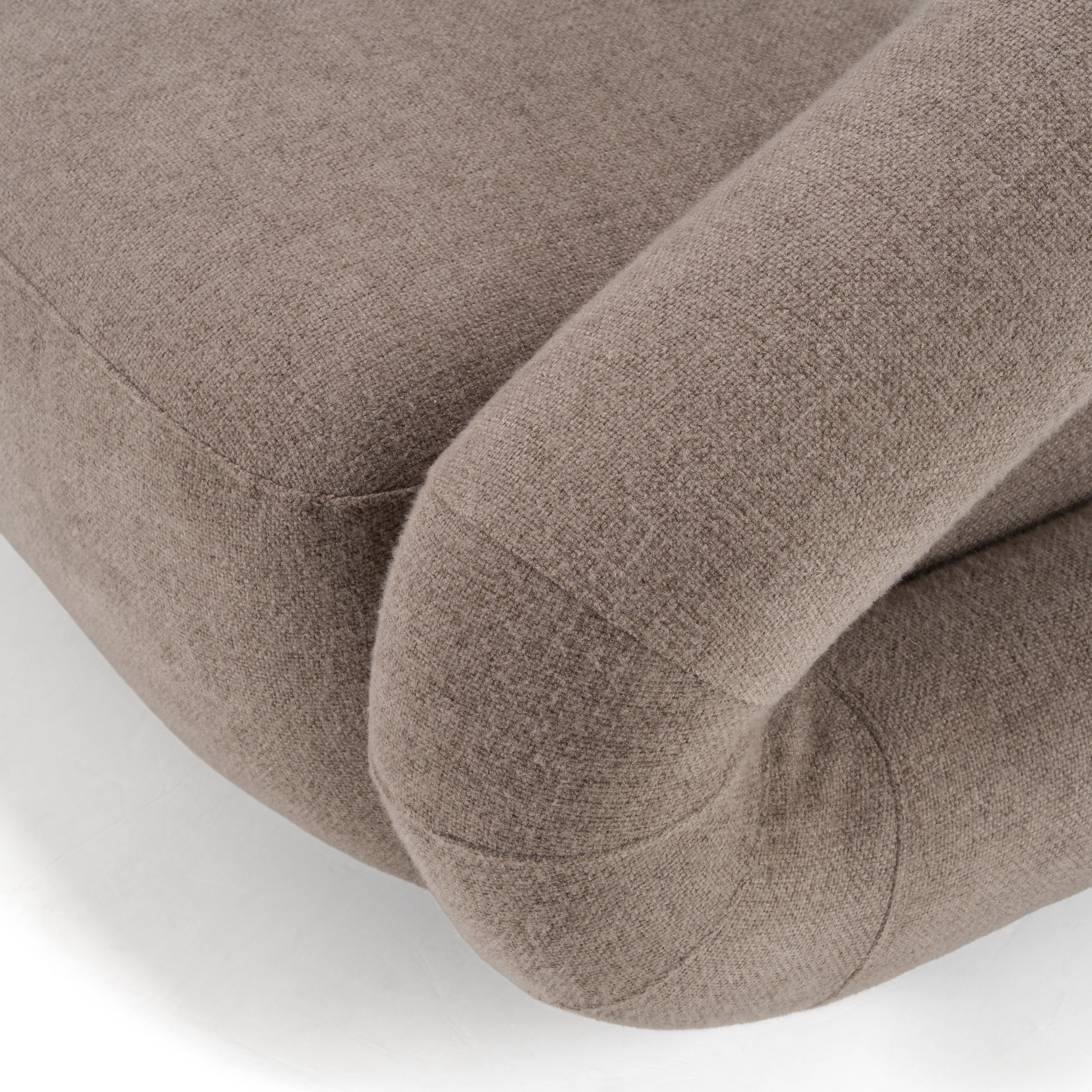 Tony - Modern Brown Fabric Swivel Accent Chair