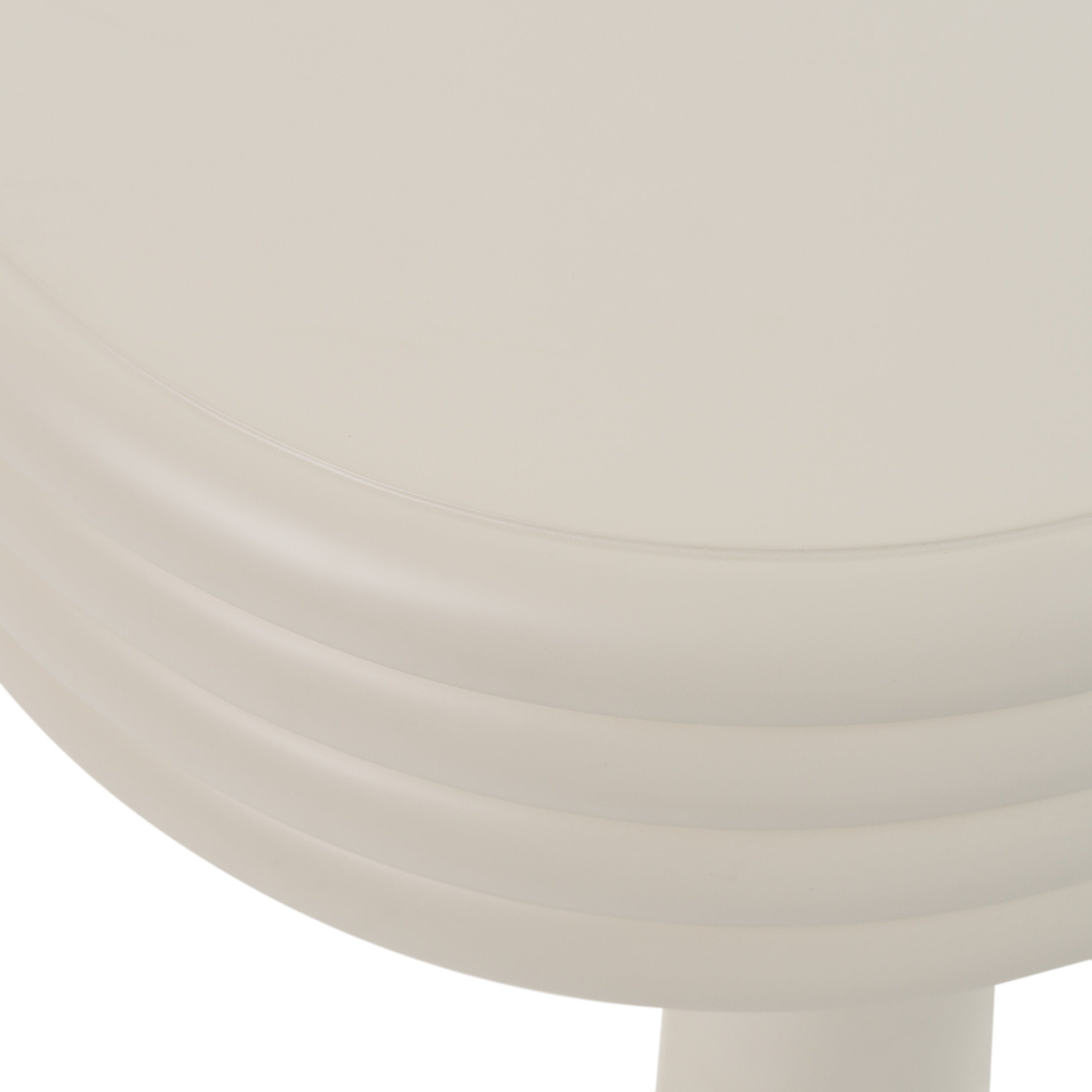 Townley - Contemporary White Round End Table