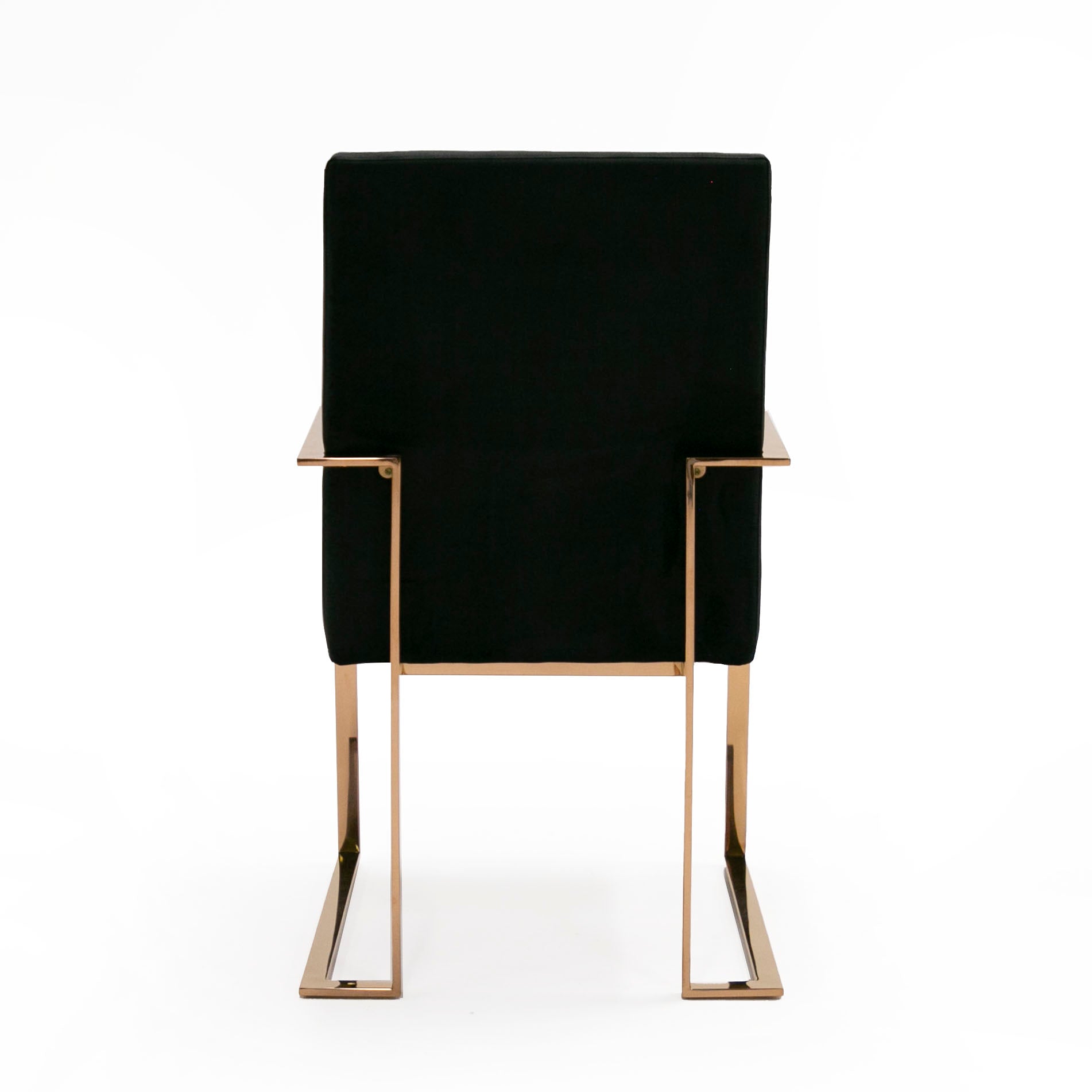 Trea - Modern Black Velvet & Rosegold Dining Chair