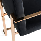 Cartier Modern Black & Rosegold Dining Table Set