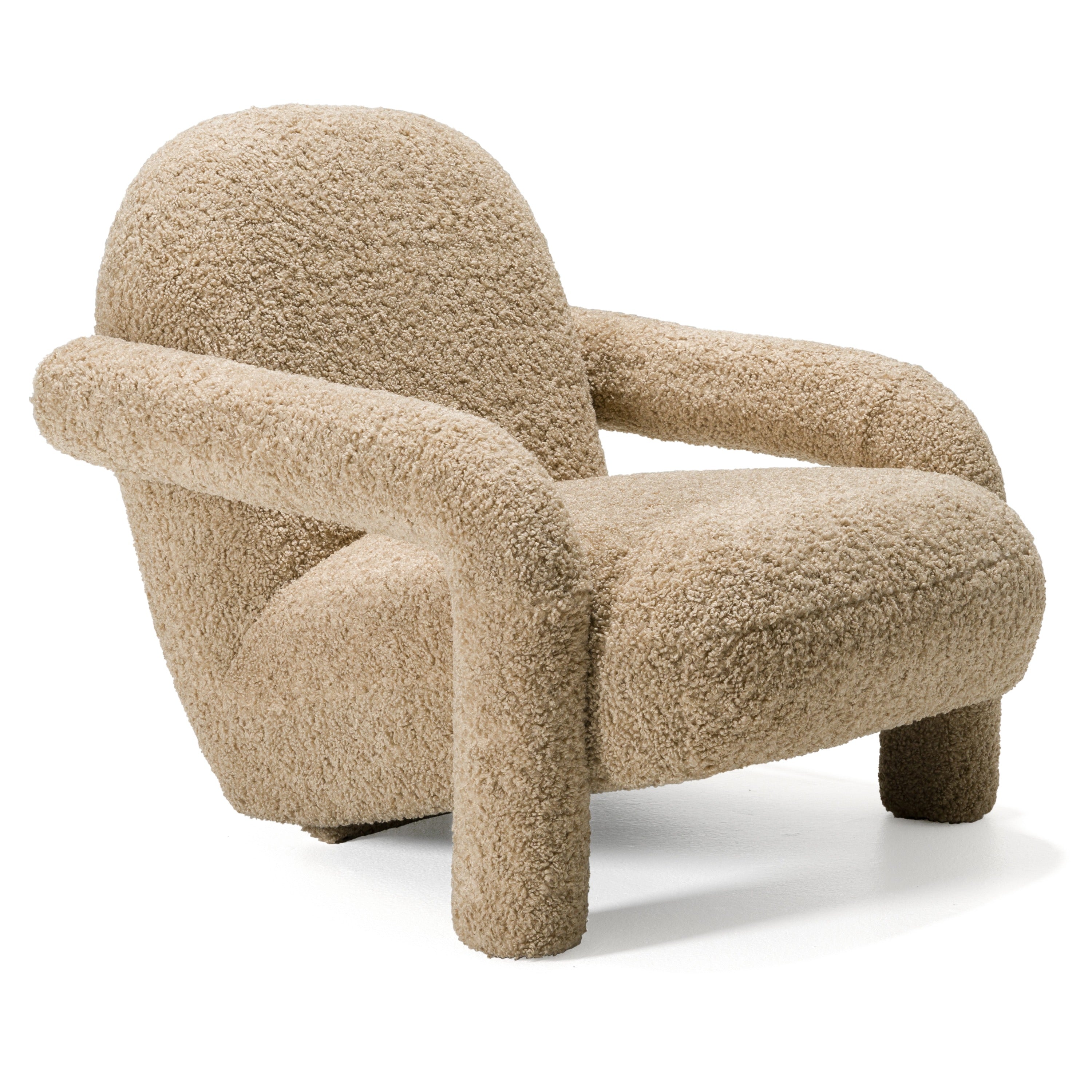 Divani Casa Trevor - Modern Tan Fabric Accent Chair