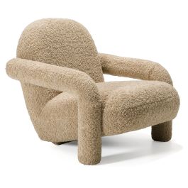 Trevor - Modern Tan Fabric Accent Chair