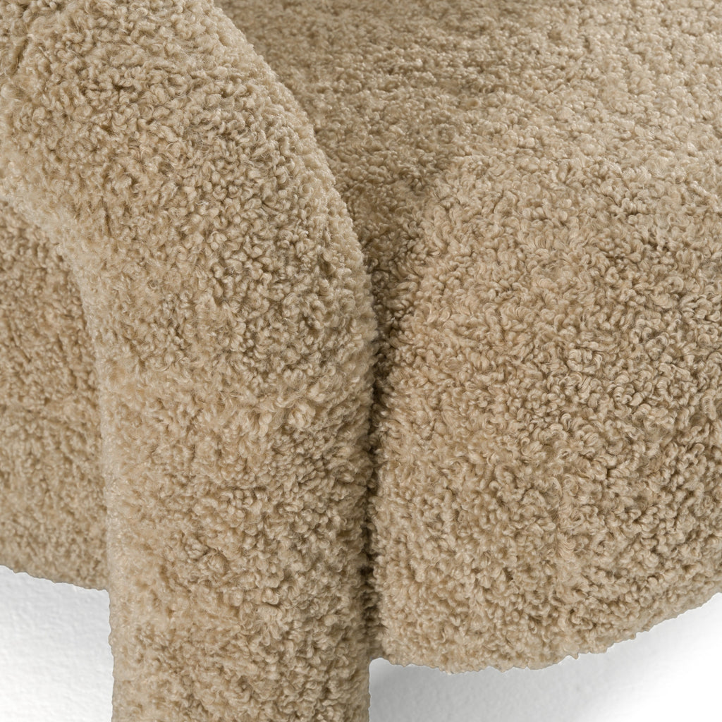 Trevor - Modern Tan Fabric Accent Chair