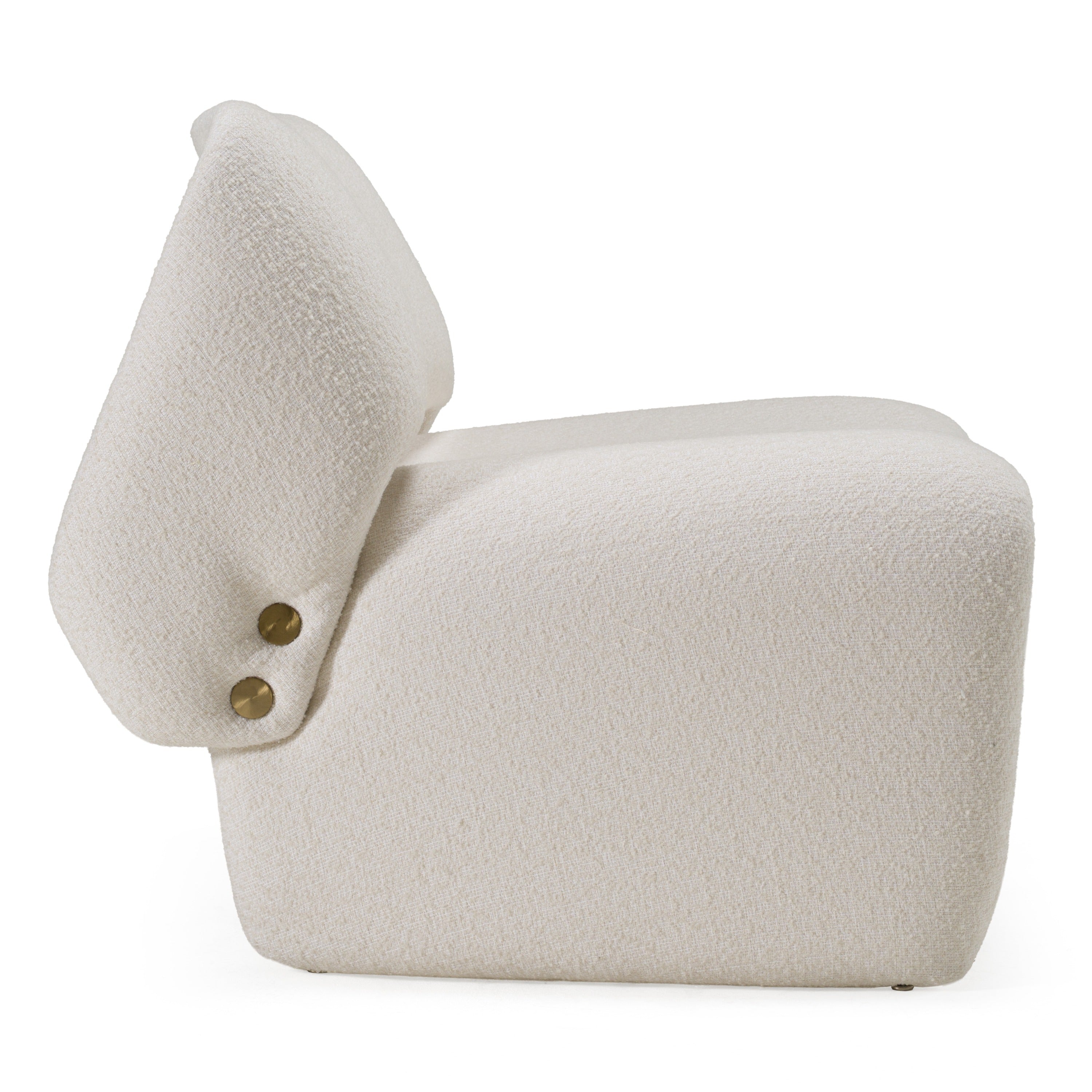 Tristan Modern Off White Fabric Accent Chair