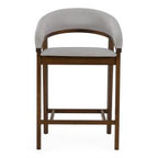 Truman - Mid-Century Modern Grey + Walnut Counter Chair (Set of 2)