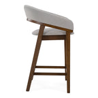 Truman - Mid-Century Modern Grey + Walnut Counter Chair (Set of 2)