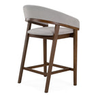 Truman - Mid-Century Modern Grey + Walnut Counter Chair (Set of 2)