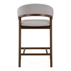 Truman - Mid-Century Modern Grey + Walnut Counter Chair (Set of 2)