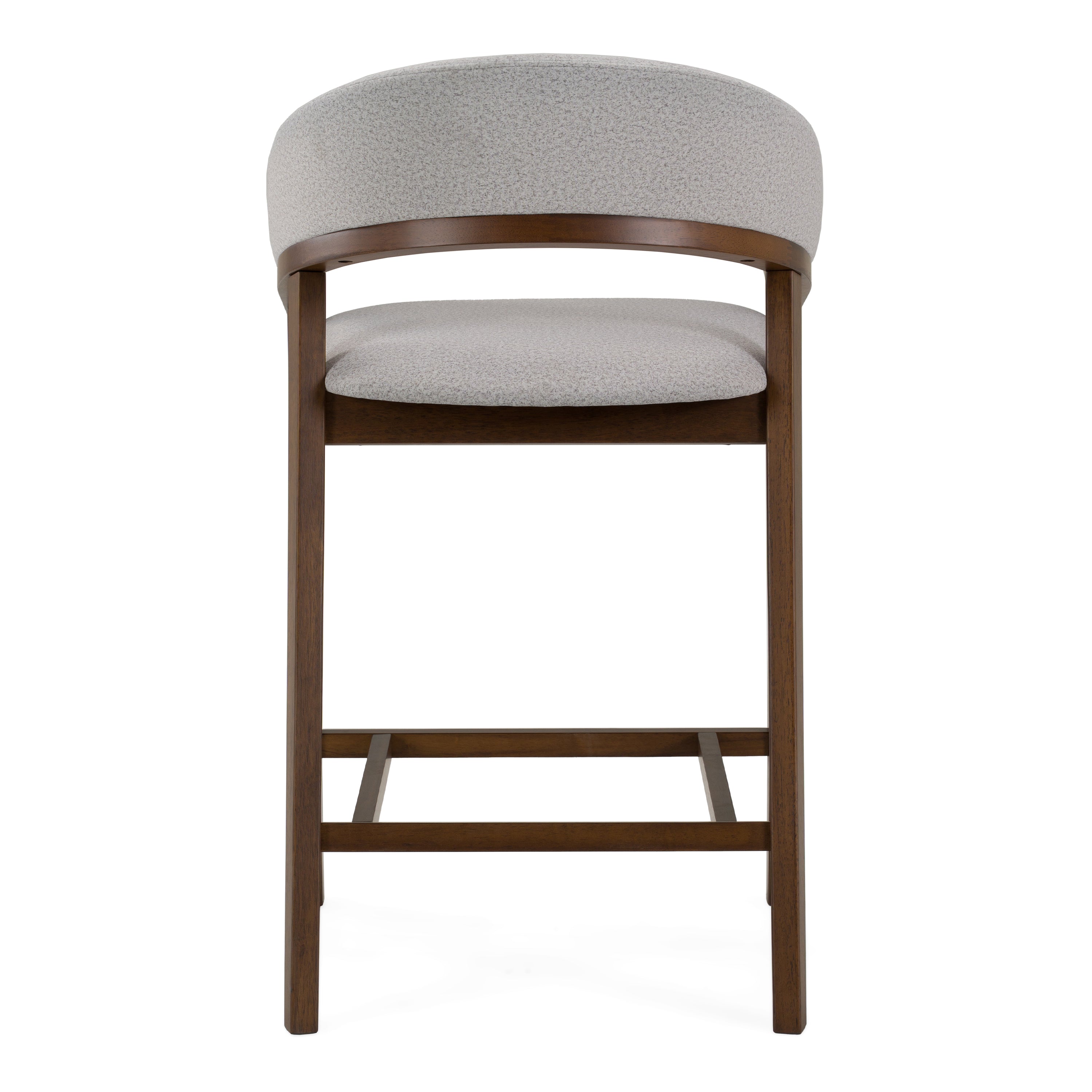 Truman - Mid-Century Modern Grey + Walnut Counter Chair (Set of 2)