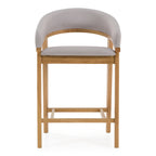 Truman - Mid-Century Modern Grey + Natural Oak Counter Chair (Set of 2)