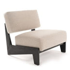 Tucker - Mid-Century Modern Light Grey Fabric + Black Walnut Accent Chair