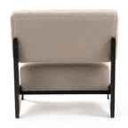 Tucker - Mid-Century Modern Light Grey Fabric + Black Walnut Accent Chair
