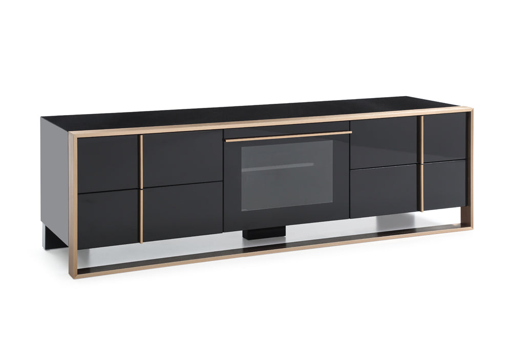 Cartier Modern Black & Rosegold TV Stand