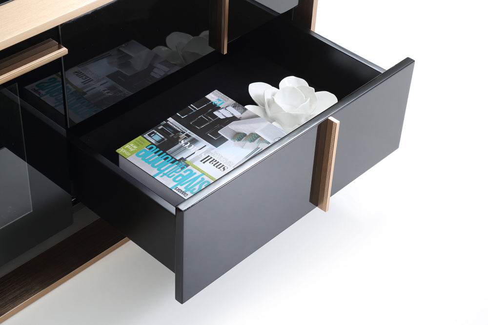 Cartier Modern Black & Rosegold TV Stand