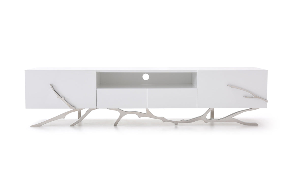 Legend 79" - Wide Modern White TV Stand