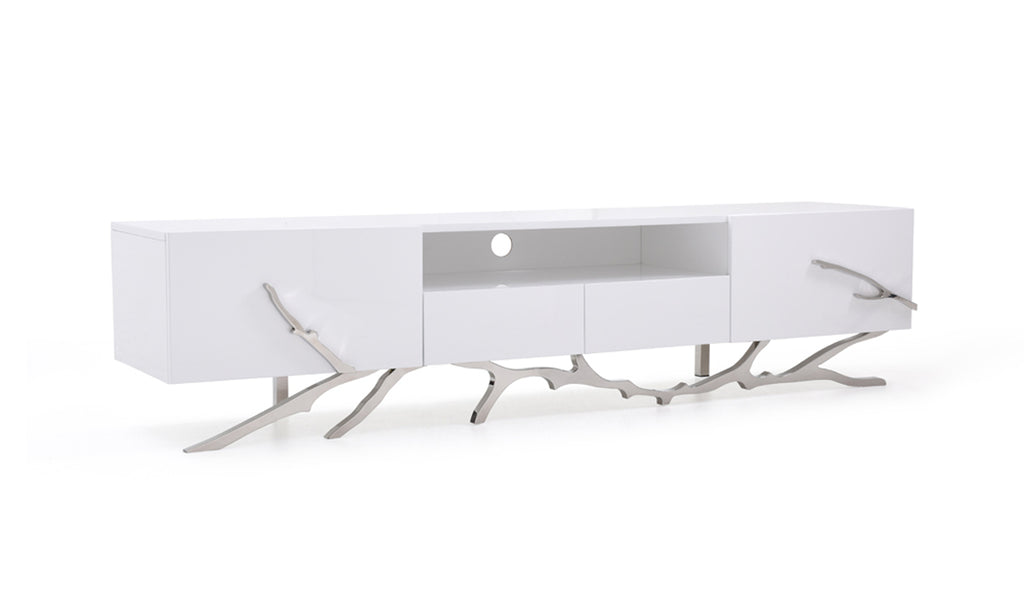 Legend 79" - Wide Modern White TV Stand