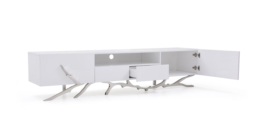 Legend 79" - Wide Modern White TV Stand