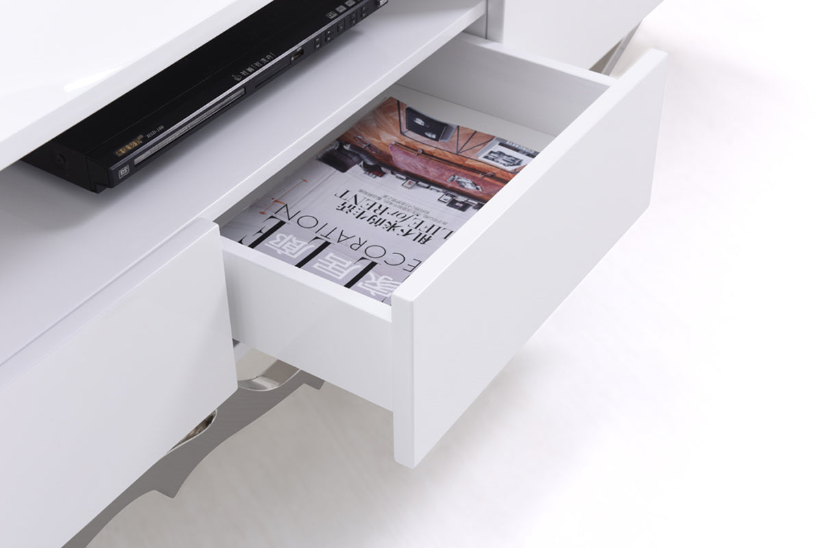 Legend 79" - Wide Modern White TV Stand