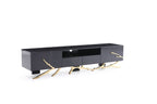 Legend Modern Black & Champagne Gold 87" TV Stand
