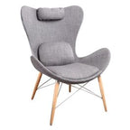 Britt Modern Grey Fabric Accent Chair