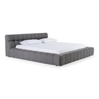 Eastern King Tyree - Modern Tufted Grey Fabric Bed - Modern Tufted Grey Fabric Bed