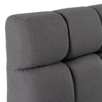 Eastern King Tyree - Modern Tufted Grey Fabric Bed - Modern Tufted Grey Fabric Bed