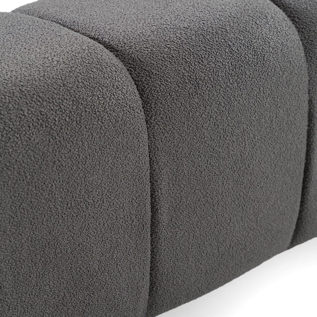 Eastern King Tyree - Modern Tufted Grey Fabric Bed - Modern Tufted Grey Fabric Bed