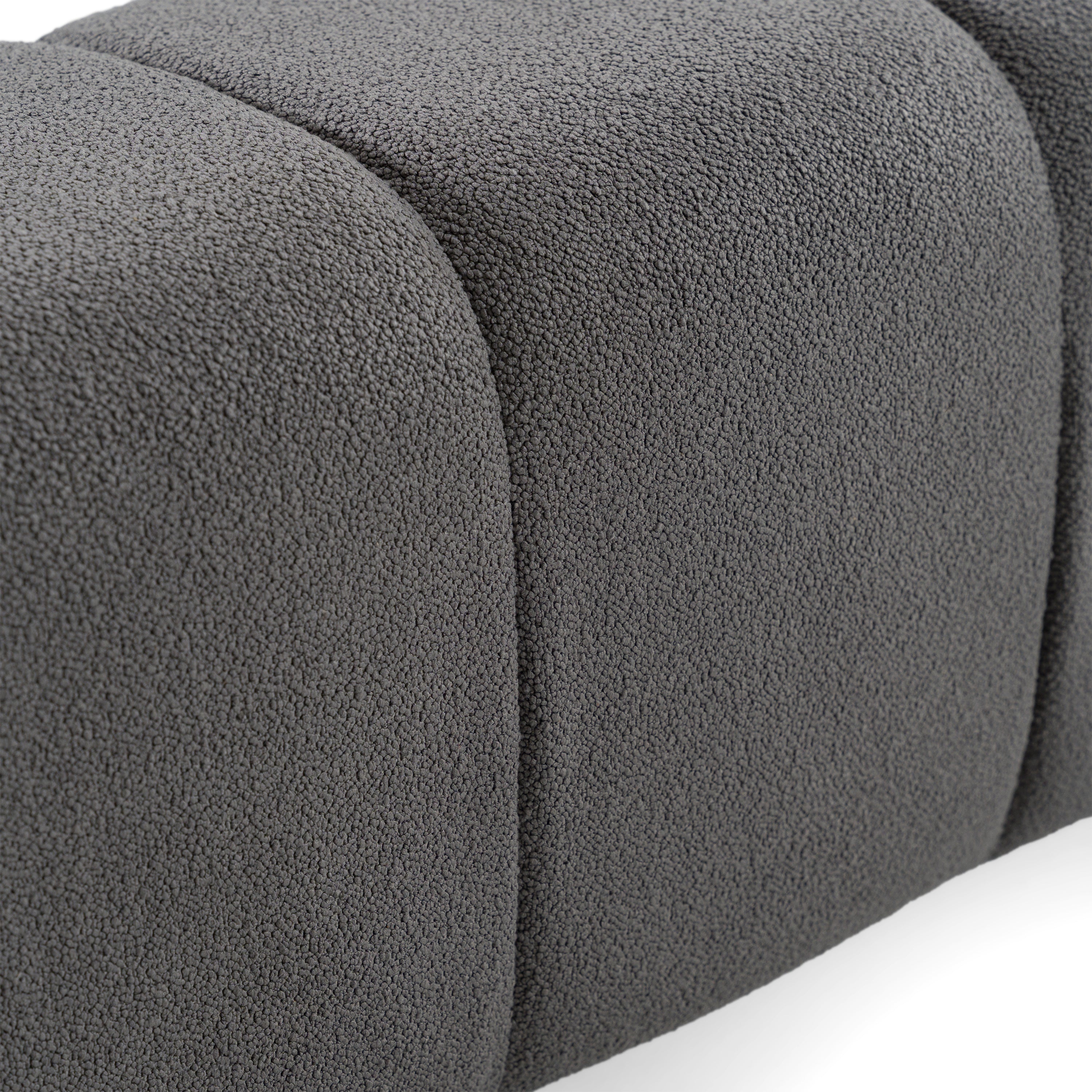 Eastern King Tyree - Modern Tufted Grey Fabric Bed - Modern Tufted Grey Fabric Bed