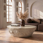 Tyrel - Modern Beige Fiberform Coffee Table