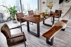 Taylor Modern Live Edge Wood Rectangular Dining Table