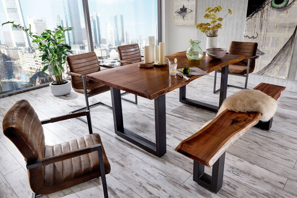 Taylor - Large 87" Modern Live Edge Wood Dining Bench