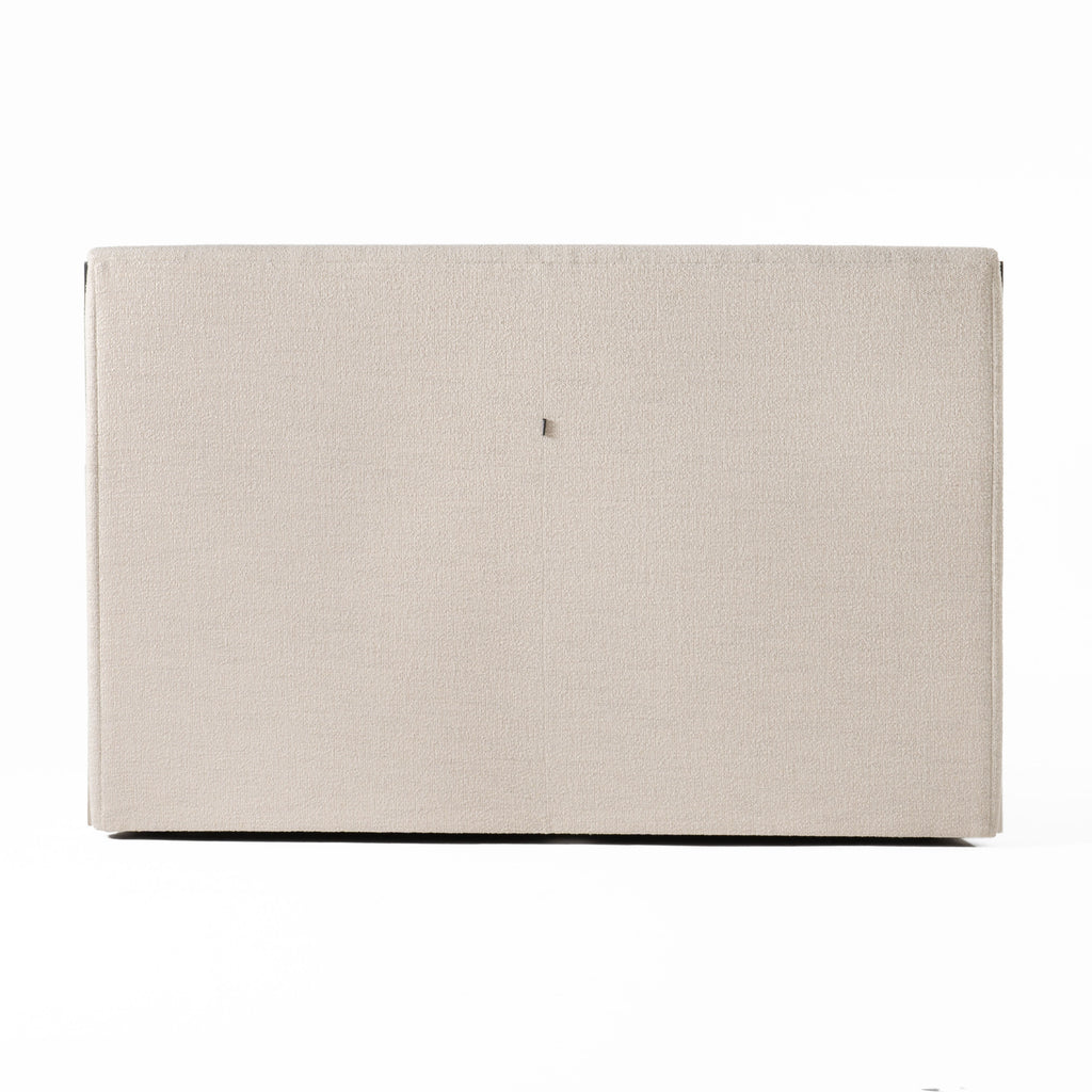 Valhalla - Contemporary White Fabric Bed - Contemporary White Fabric Bed