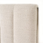 Valhalla - Contemporary White Fabric Bed - Contemporary White Fabric Bed