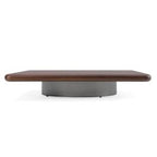 Valley - Modern Walnut + Titanium Low Coffee Table