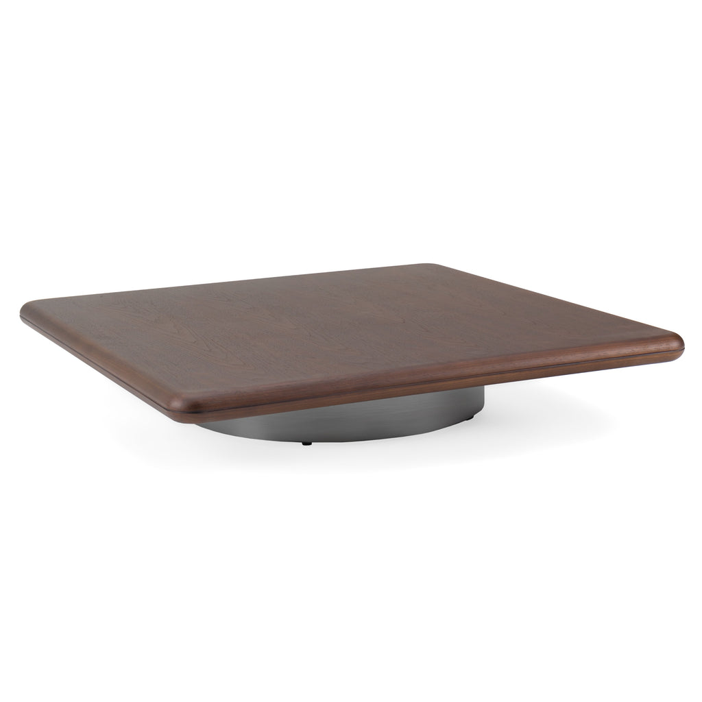 Valley - Modern Walnut + Titanium Low Coffee Table