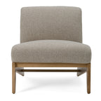 Vance - Modern Sand Fabric + Wood Accent Chair