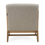 Vance - Modern Sand Fabric + Wood Accent Chair