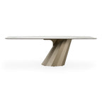 Vela - Modern Ceramic + Brass Dining Table