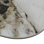 Vela - Modern Ceramic + Brass Dining Table