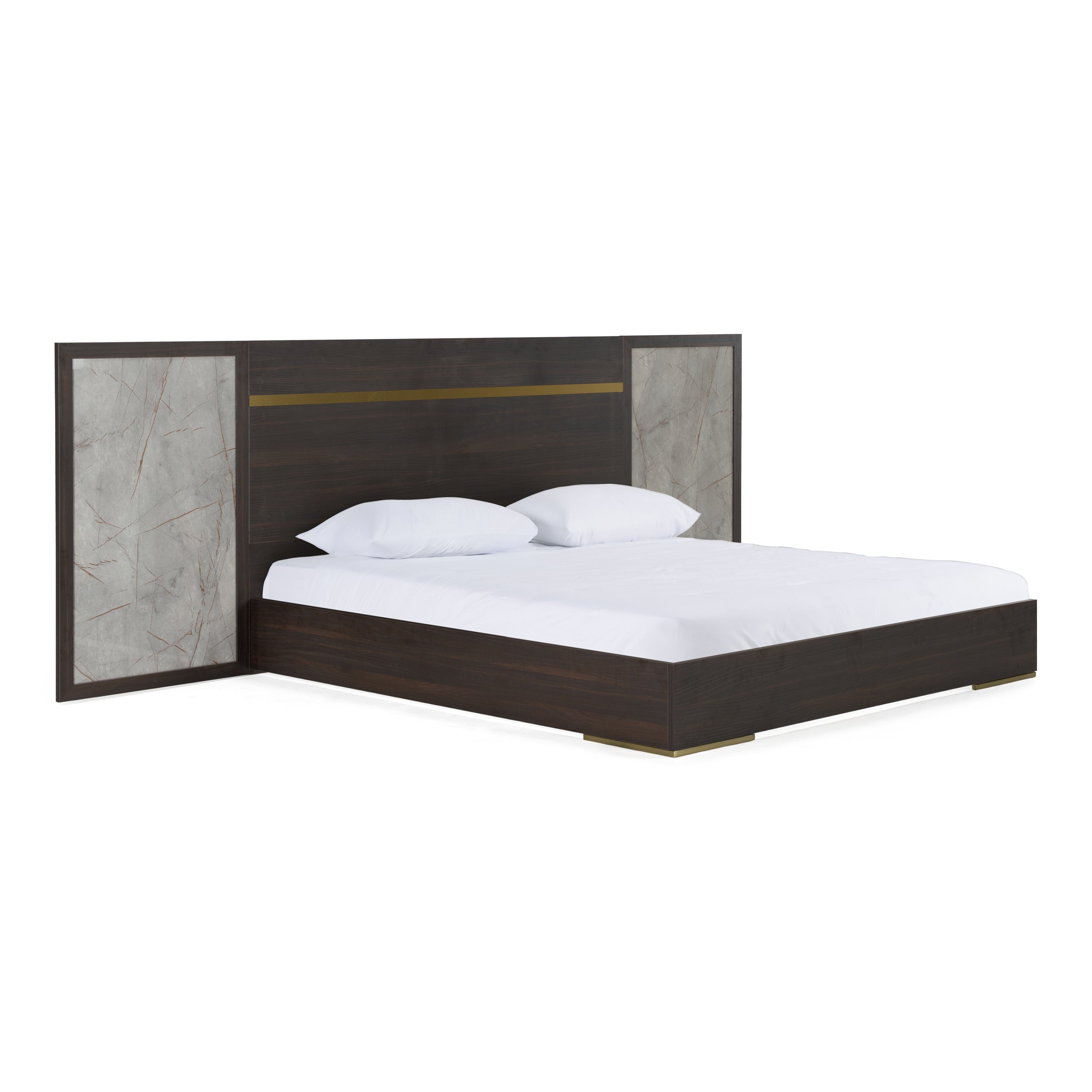 Queen Velondra - Modern Eucalypto + Marble 4-Piece Bedroom Set - Modern Eucalypto + Marble 4 - Piece Bedroom Set