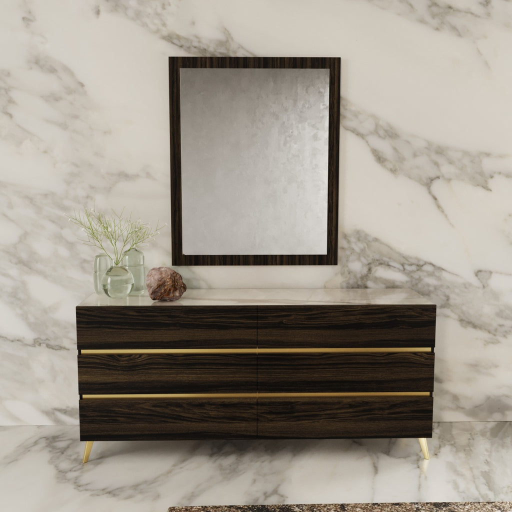 Queen Velondra - Modern Eucalypto + Marble 4-Piece Bedroom Set - Modern Eucalypto + Marble 4 - Piece Bedroom Set
