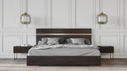 Eastern King Benzon Italian Modern Dark Rovere Bed