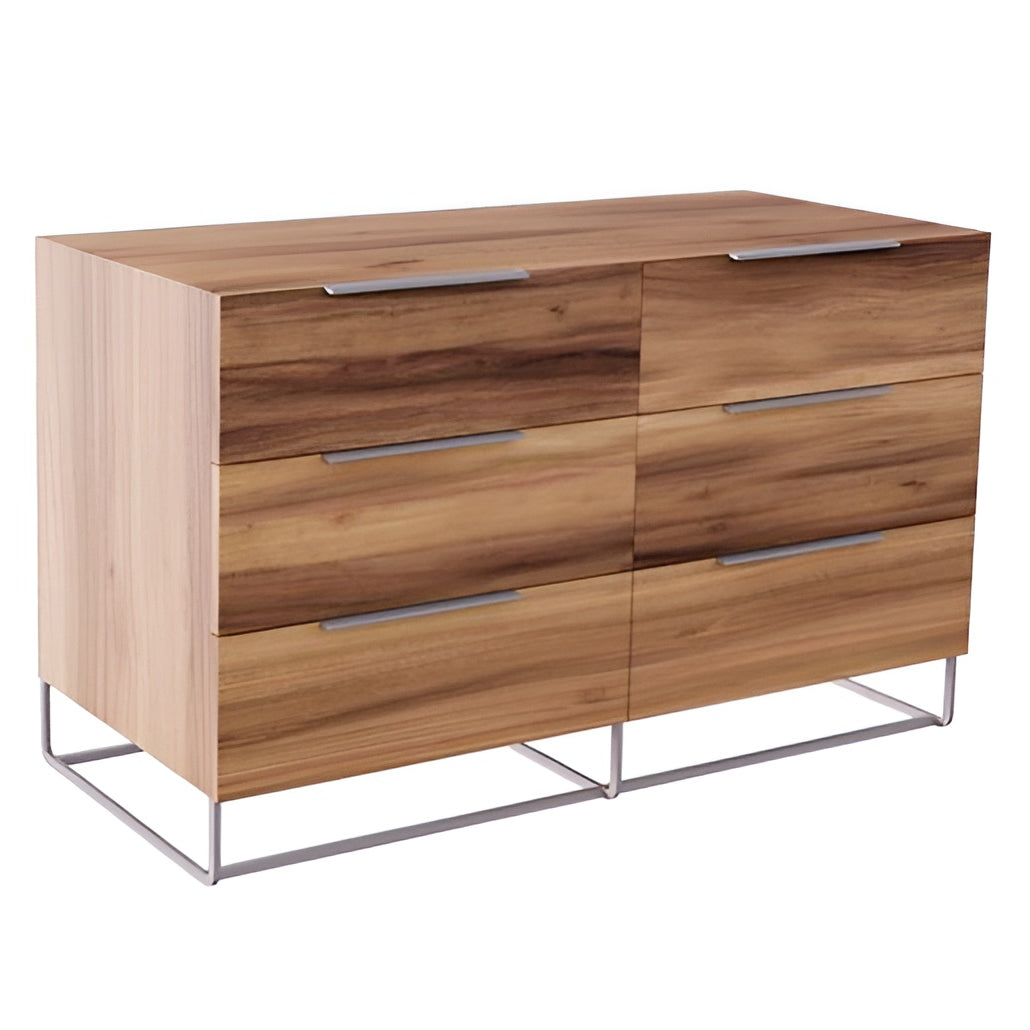 Eastern King Bergeron + Lorenzo - Contemporary Cream Fabric + Light Oak 4-Piece Bedroom Set - Contemporary Cream Fabric + Light Oak 4 - Piece Bedroom Set