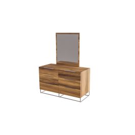 Lorenzo Italian Modern Light Oak Mirror