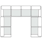 Vicki - Modern Grey Fabric Modular Sectional Sofa - Modern Grey Fabric Modular Sectional Sofa