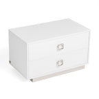 Victoria Modern White Crocodile Nightstand